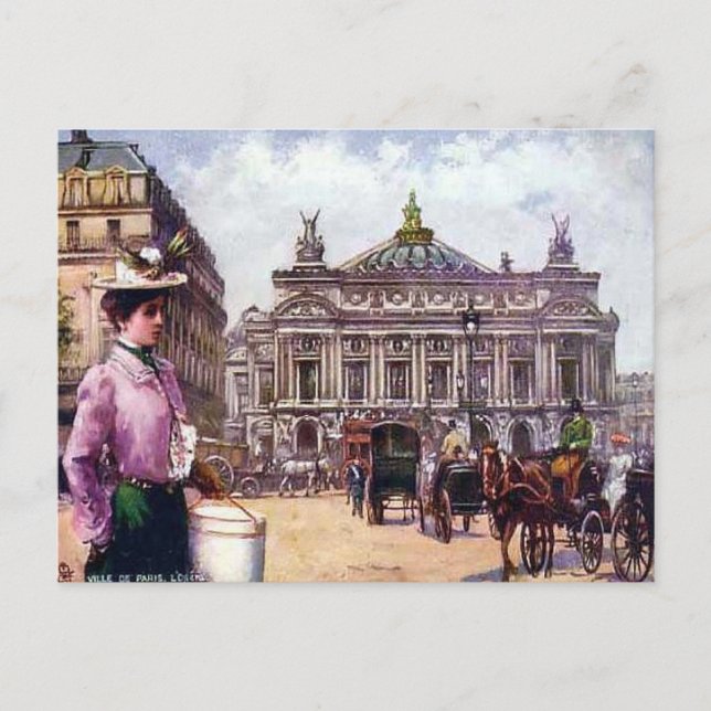 Old Postcard - Paris - l'Opera Postkarte (Vorderseite)
