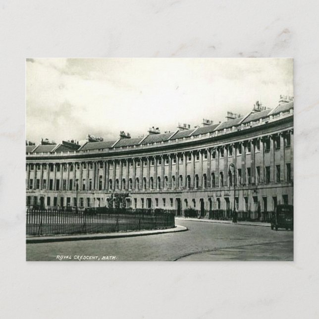 Old Postcard - Royal Crescent, Bath, Somerset Postkarte (Vorderseite)