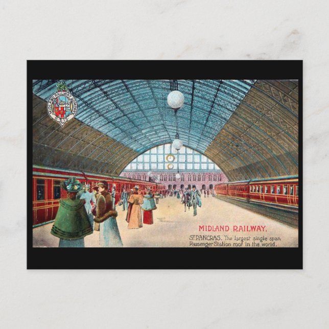 Old Postcard - St Pancras Station, London Postkarte (Vorderseite)