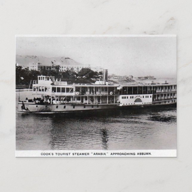 Old Postcard - Steamer in Aswan, Ägypten Postkarte (Vorderseite)