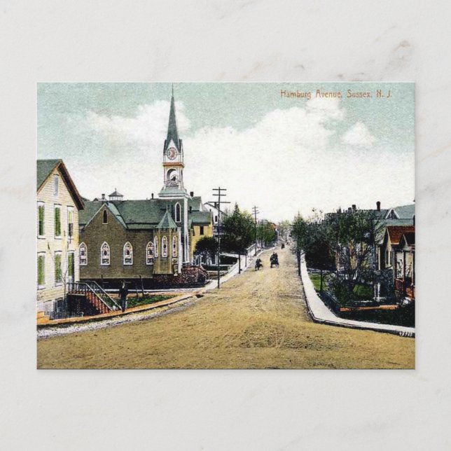 Old Postcard - Sussex, New Jersey, USA Postkarte (Vorderseite)