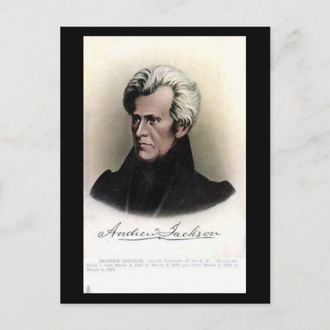 Old Postcard - US-Präsident Andrew Jackson Postkarte (Vorderseite)