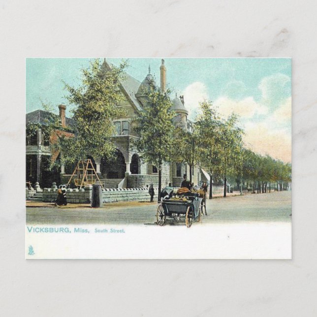 Old Postcard - Vicksburg, Mississippi, USA Postkarte (Vorderseite)