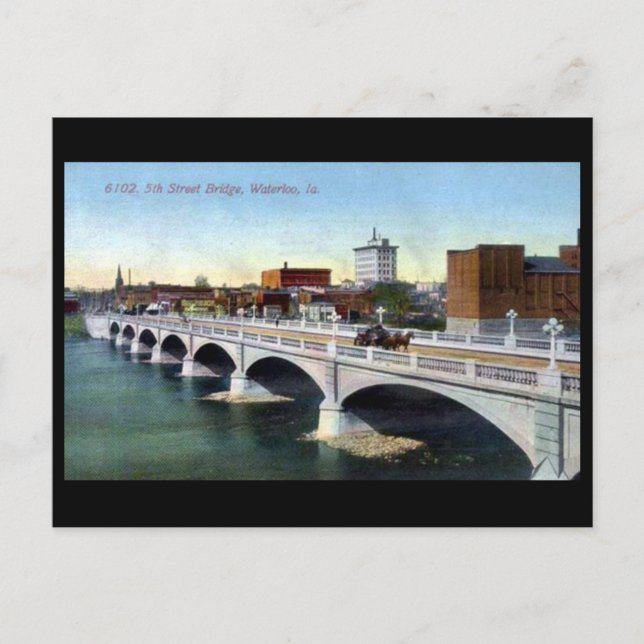 Old Postcard - Waterloo, Iowa, USA Postkarte (Vorderseite)