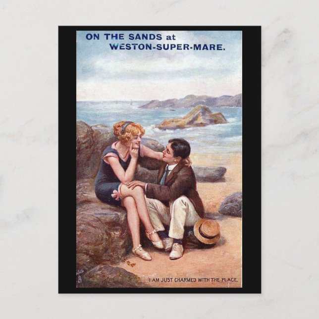 Old Postcard - Weston-super-Mare, Somerset Postkarte (Vorderseite)