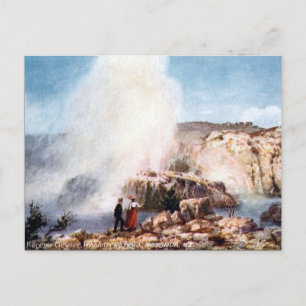 Old Postcard - Whakarewarewa, Rotorua, Neuseeland Postkarte