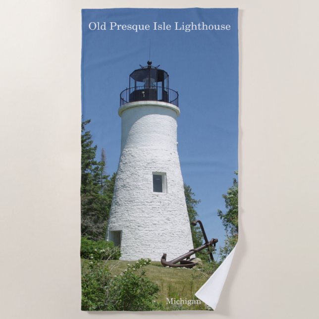 Old Presque Isle Lighthouse Badetuch (Vorderseite)