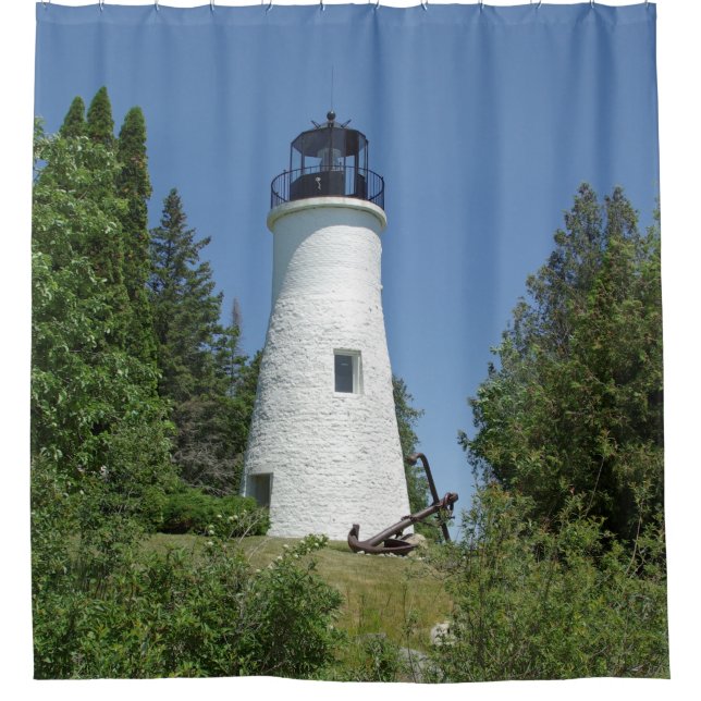 Old Presque Isle Lighthouse Duschvorhang (Vorderseite)