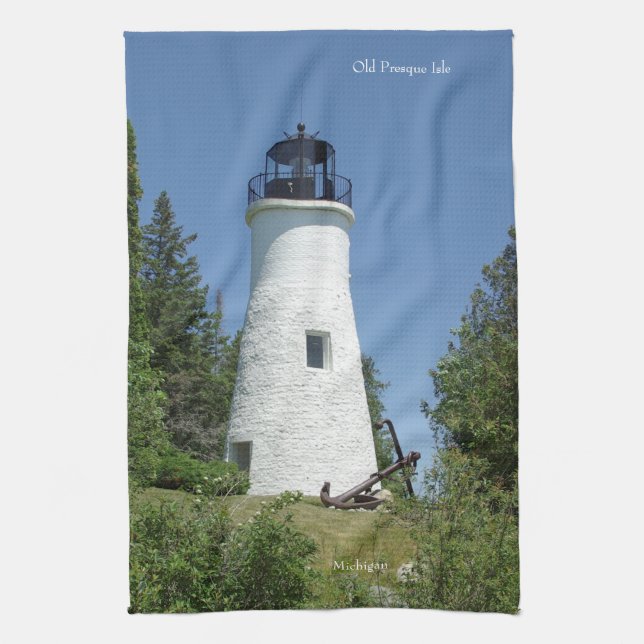Old Presque Isle Lighthouse Küchentücher (Vertikal)