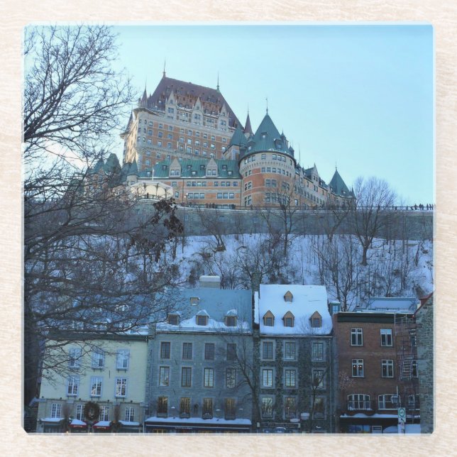 Old Quebec City, Quebec, Kanada Glasuntersetzer (Vorderseite)