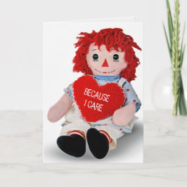 Old Rag Doll Denken Sie an Sie Karte
