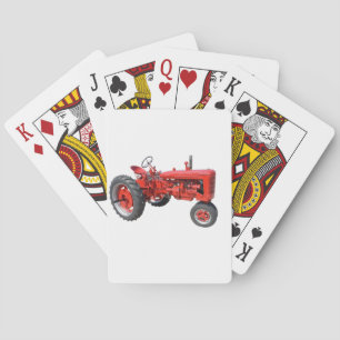 Old Red Tractor Spielkarten