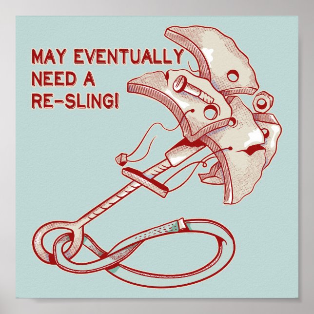 Old Rock Klettercam lustig Poster (Vorne)