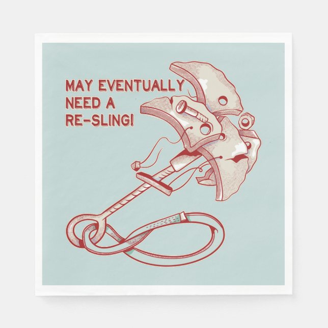 Old Rock Klettercam lustig Serviette (Vorderseite)