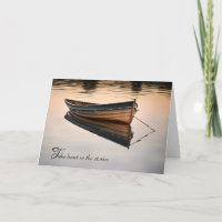 Old Row Boat on Calm Lake Beileid