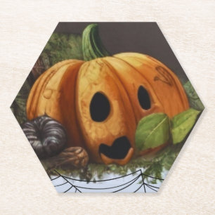 Old Rustic Pumpkin Spook Halloween-Party Untersetzer