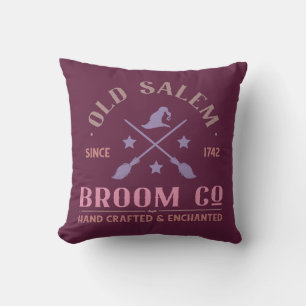 Old Salem Broom Co Enchanting Purple Halloween Kissen