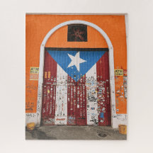Old San Juan Puerto Rico Flag Street Art Door