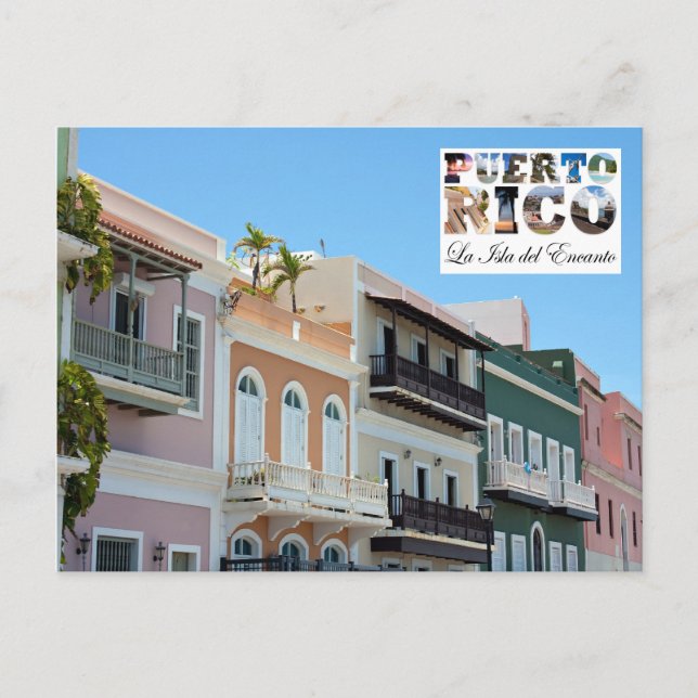 Old San Juan Puerto Rico Postkarte (Vorderseite)