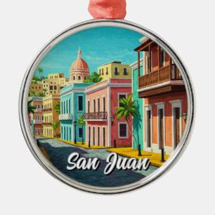 Old San Juan Puerto Rico Reisen Ornament Aus Metall