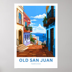 Old San Juan Puerto Rico Reisen Print Poster