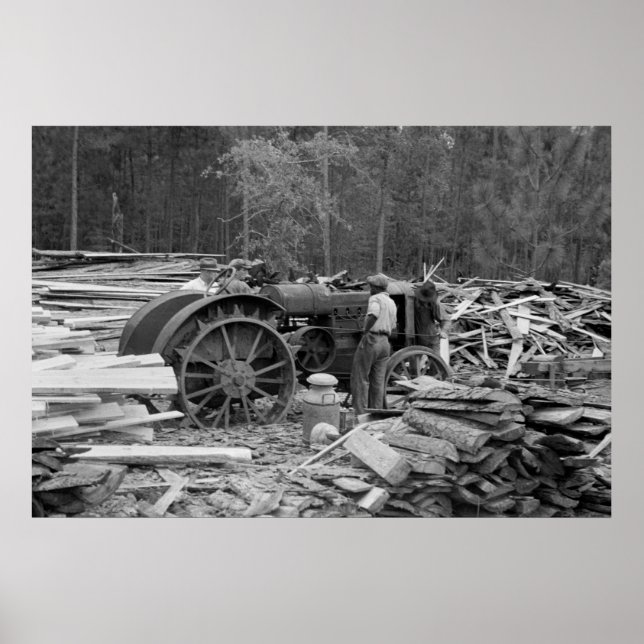 Old Sawmill Tractor, 1935 Poster (Vorne)