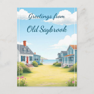 Old Saybrook, Connecticut – Historische Küstenhäus Postkarte