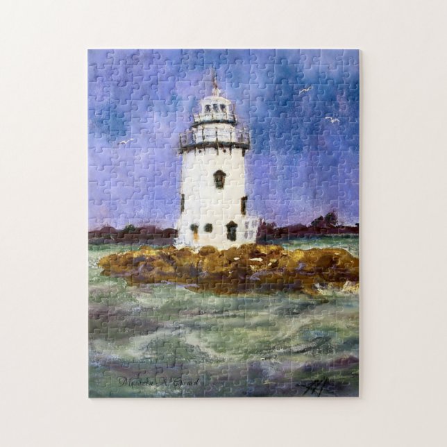 Old Saybrook Lighthouse Maureen Girard Ocean (Vertikal)