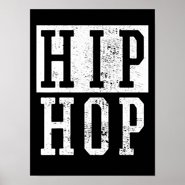 Old School 90er 90er Jahre Hip Hop Rap Damiseta Poster (Vorne)
