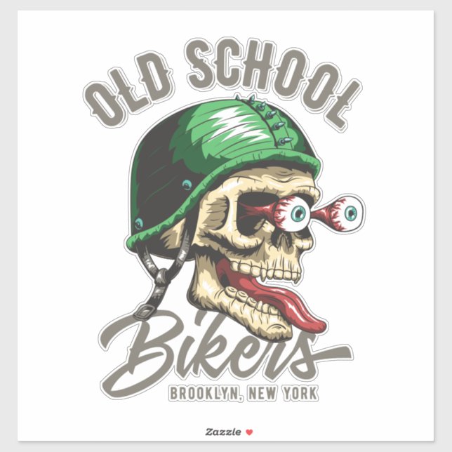 Old School Biker Aufkleber (Blatt)