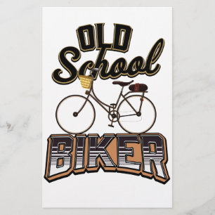 Old School Biker Radfahrer Briefpapier
