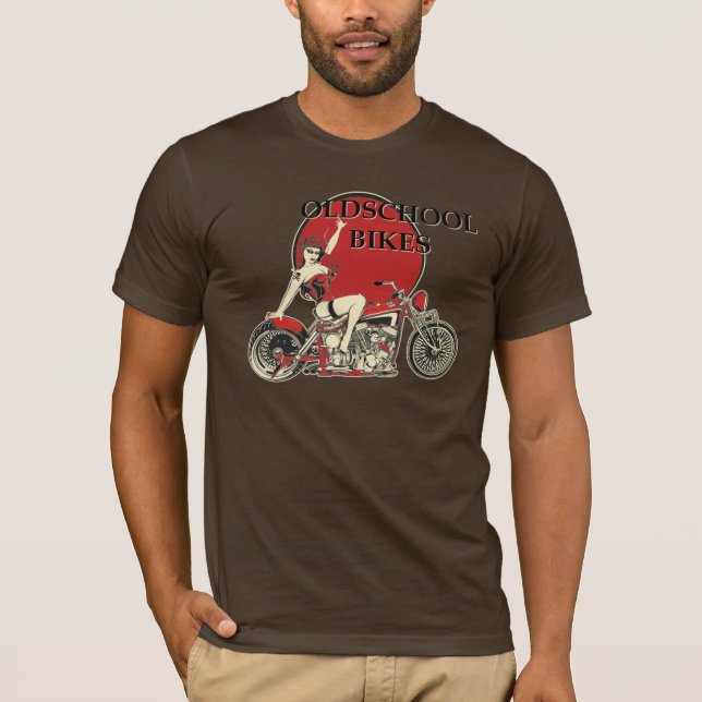 - Old School Bikes - Retro T-Shirt (Vorderseite)