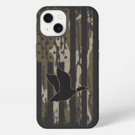 Old School Camouflage Duck Junting American USA Fl iPhone Hülle