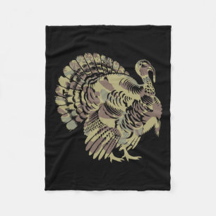 Old School Camouflage Türkei Jagd Thankgiving Gesc Fleecedecke