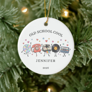 Old School Cool Retro Keramik Ornament