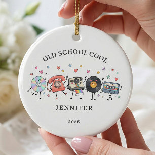 Old School Cool Retro Keramik Ornament