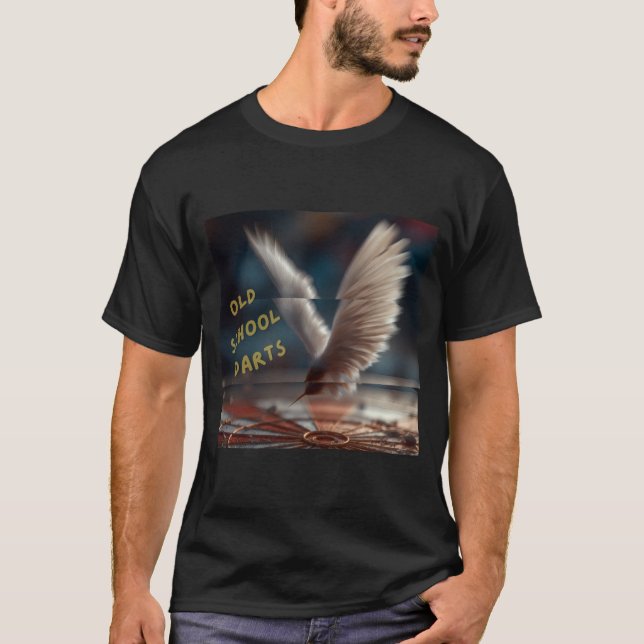Old-School-Darts-Design T-Shirt (Vorderseite)