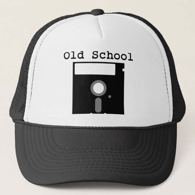 "Old School Floppy"-Mütze Truckerkappe (Vorderseite)