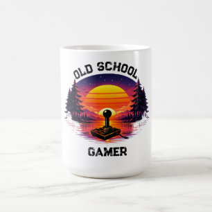 Old School Gamer Retro-Strand-Kunst Kaffeetasse