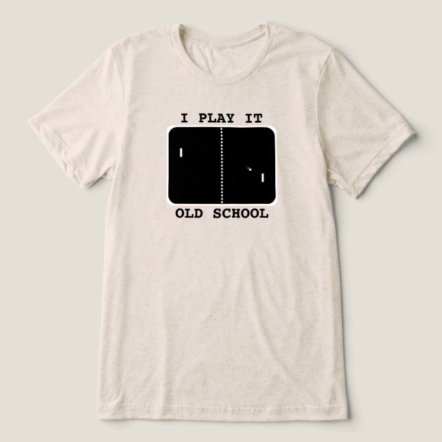 Old School Gamer Tri-Blend Shirt (Design Vorderseite)