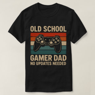 Old School Gamer Vater Retro Controller T - Shirt