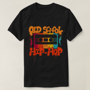 Old School Hip Hop Kassetten-Design T-Shirt