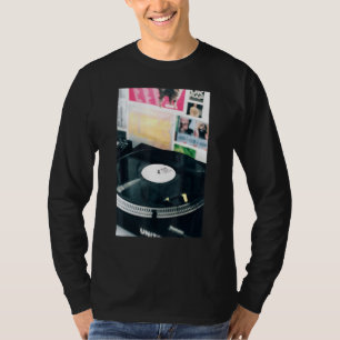 Old School Hip Hop Music DJ Vinyl Record T-Shirt