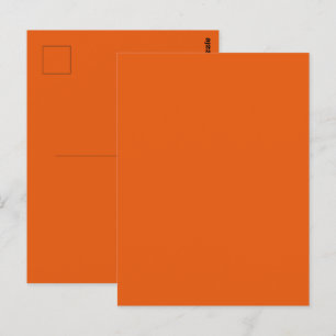 Old School Kürbis-Gewürz Orange Einfarbton Postkarte