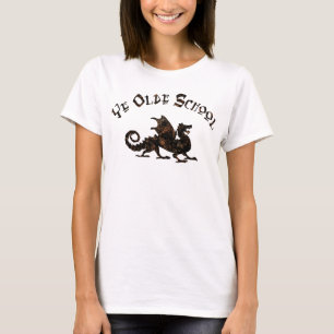 Old School - Mittelalterlicher Drache König Artus T-Shirt