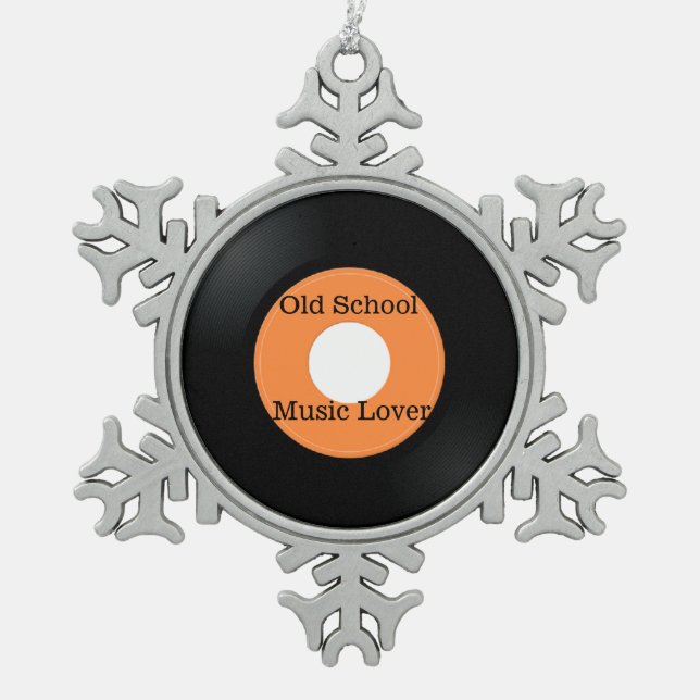 Old School Music Lover Ornament (Vorderseite)
