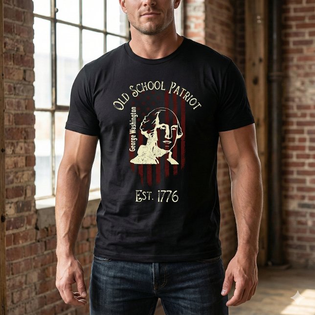 Old School Patriot T-Shirt Tri-Blend Shirt (Von Creator hochgeladen)
