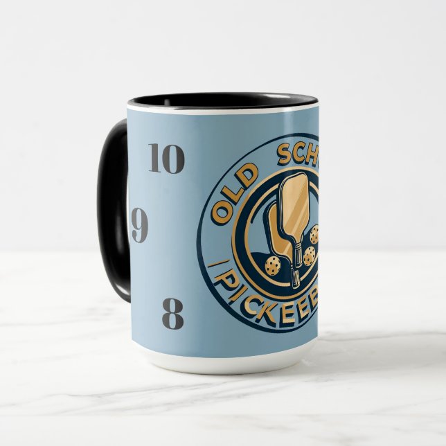 Old School Pickleball  clock mug (Devant gauche)