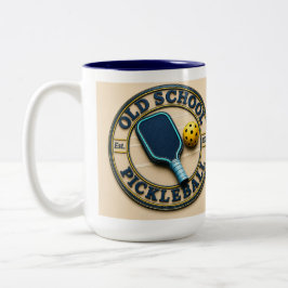 Old School Pickleball Marken-Kaffeetasse Zweifarbige Tasse