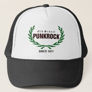 Old School Punkrock (green laurel wreath) Truckerkappe